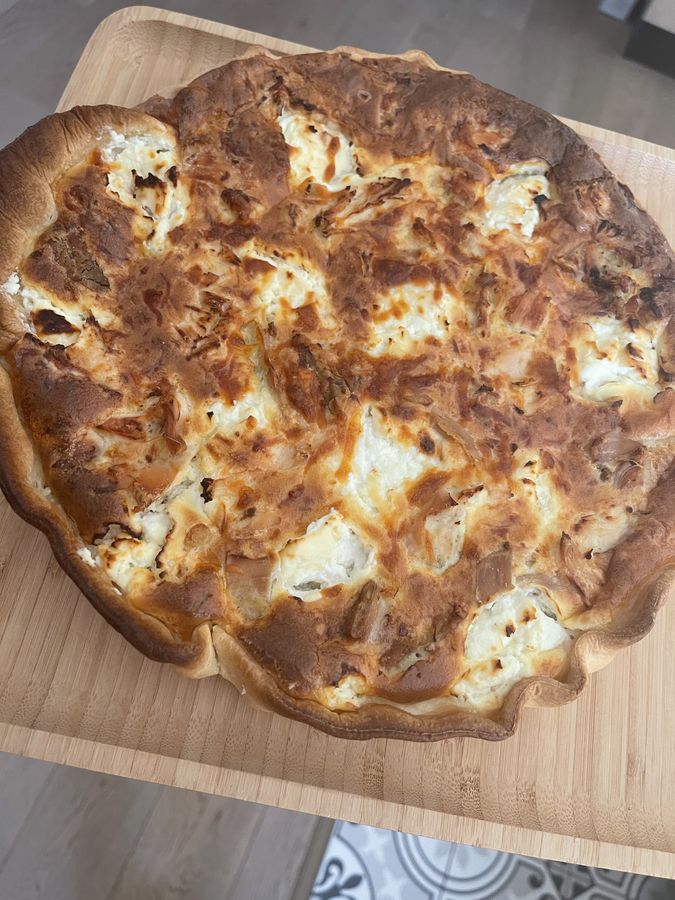 Quiche chèvre figue chapon